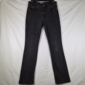 Levi's 505 Straight Leg Jeans Women's Black Gray Wash‎ Mid Rise Denim W28 L30
